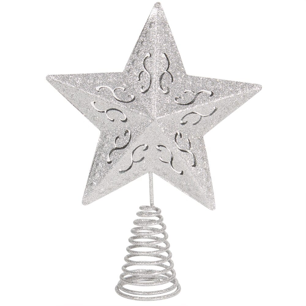 Jingle Time Glitter Star Tree Topper