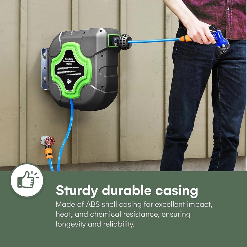 Retractable 66 ft Garden Hose Reel