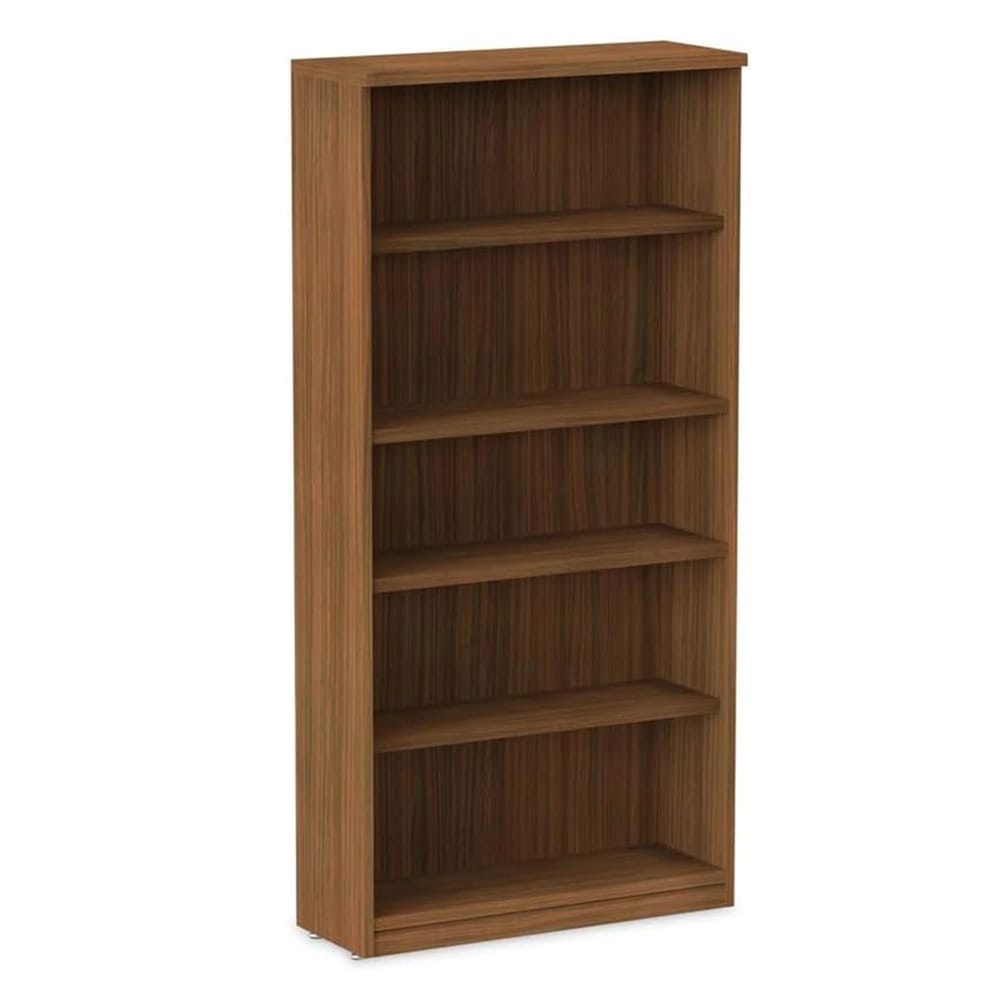Alera Valencia Series 5-Shelf Bookcase, Walnut, 65"