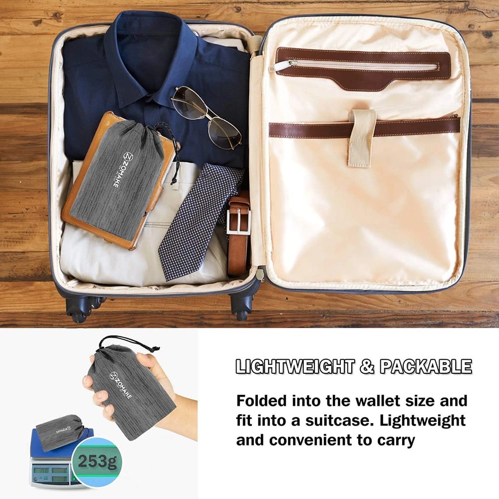 ZOMAKE Ultra Lightweight Packable Backpack, 18L, Medium Gray