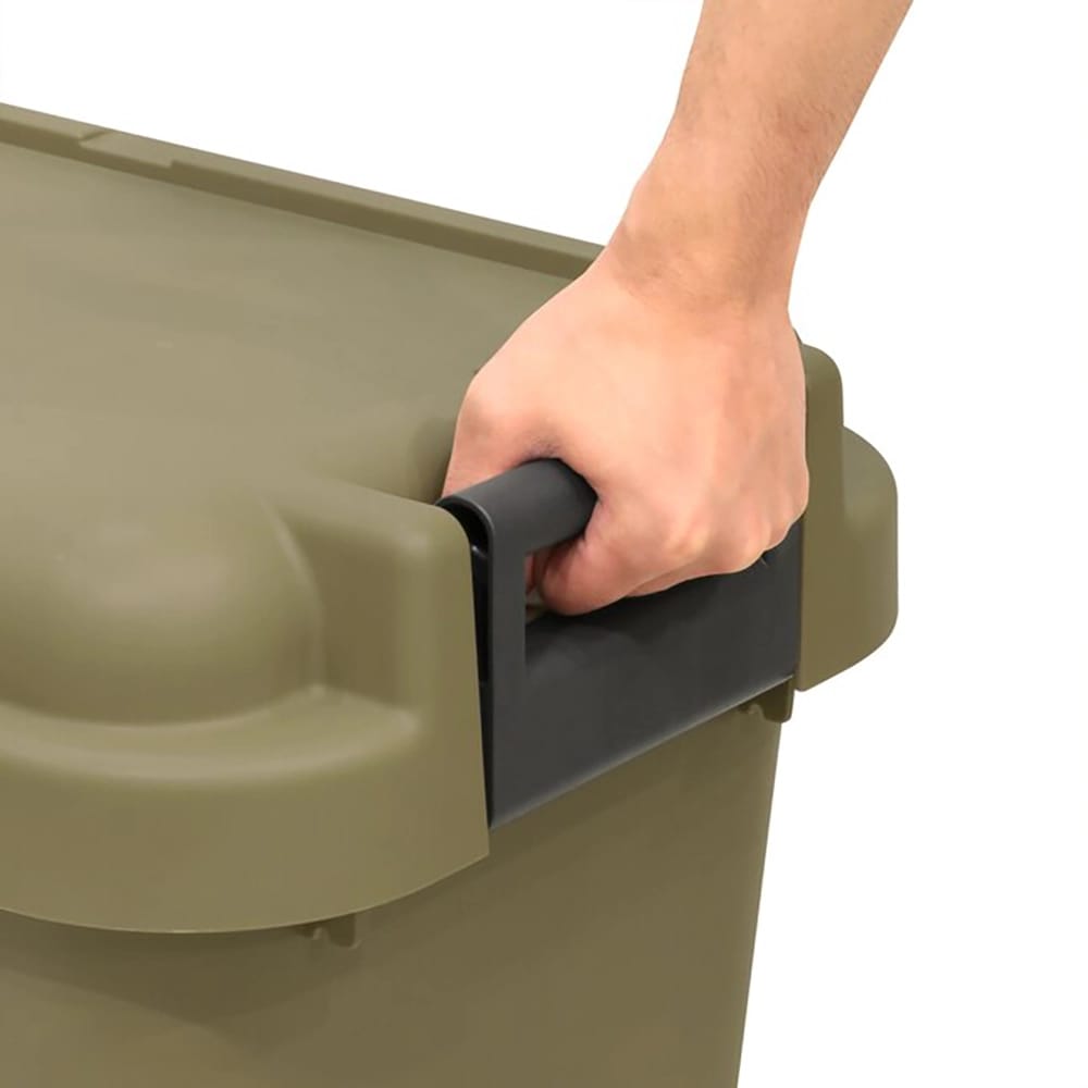 JEJ Astage Large 26 Gallon Stackable Tote with Latching Lid, Sand