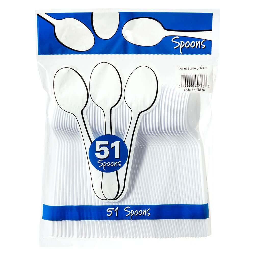 Plastic Spoons, 51 Count