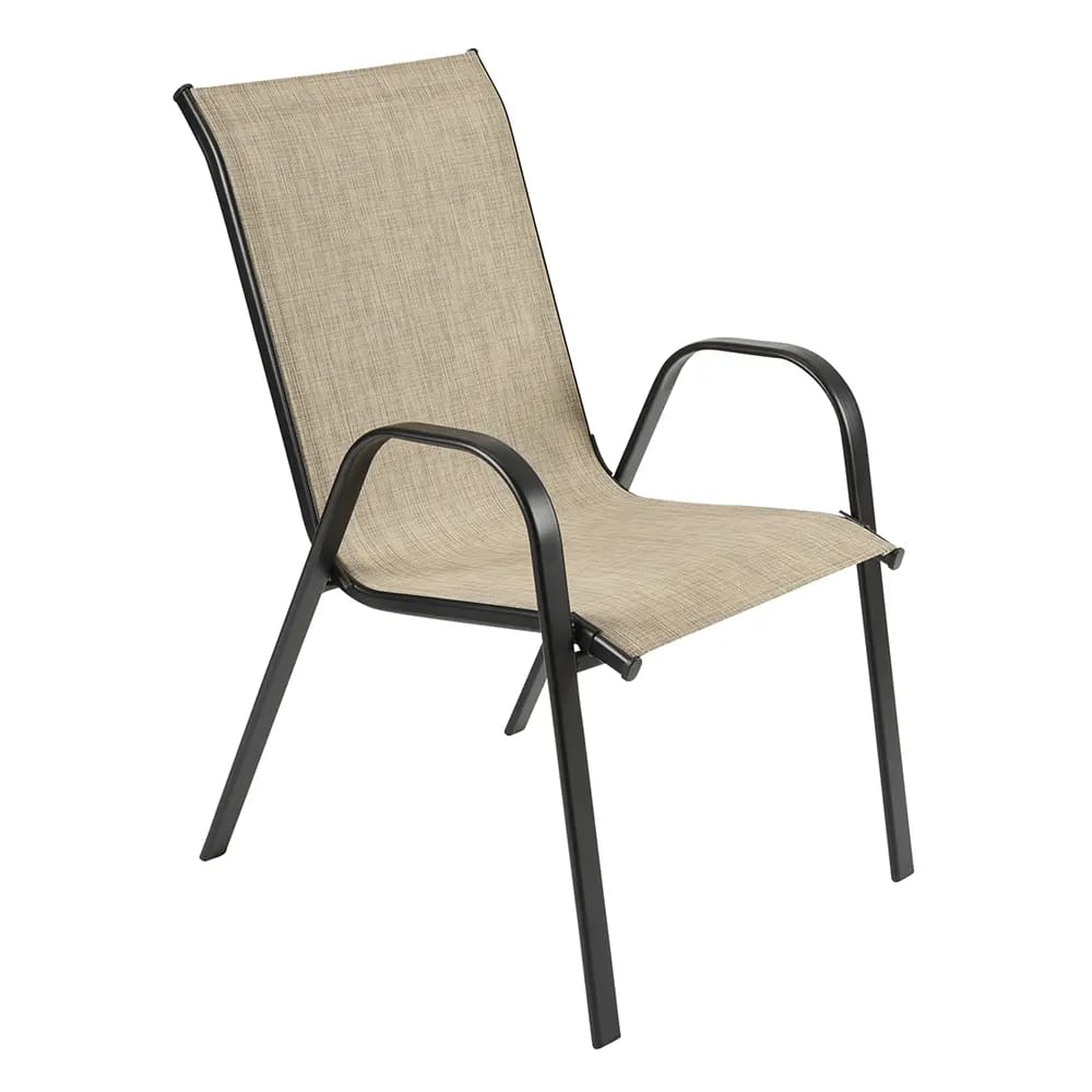 Steel Sling Patio Chair, Beige