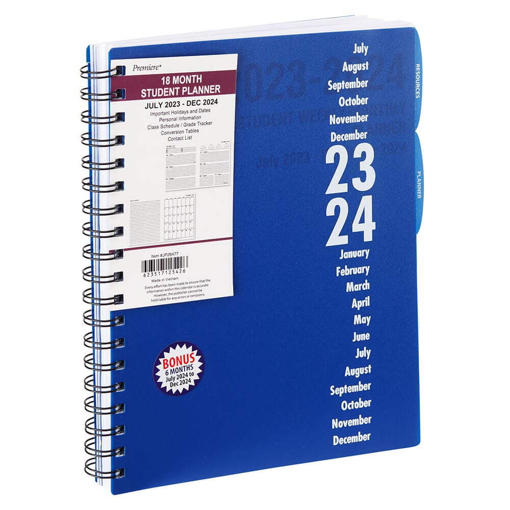 2023-2024 Premiere 18 Month Student Planner, 10"