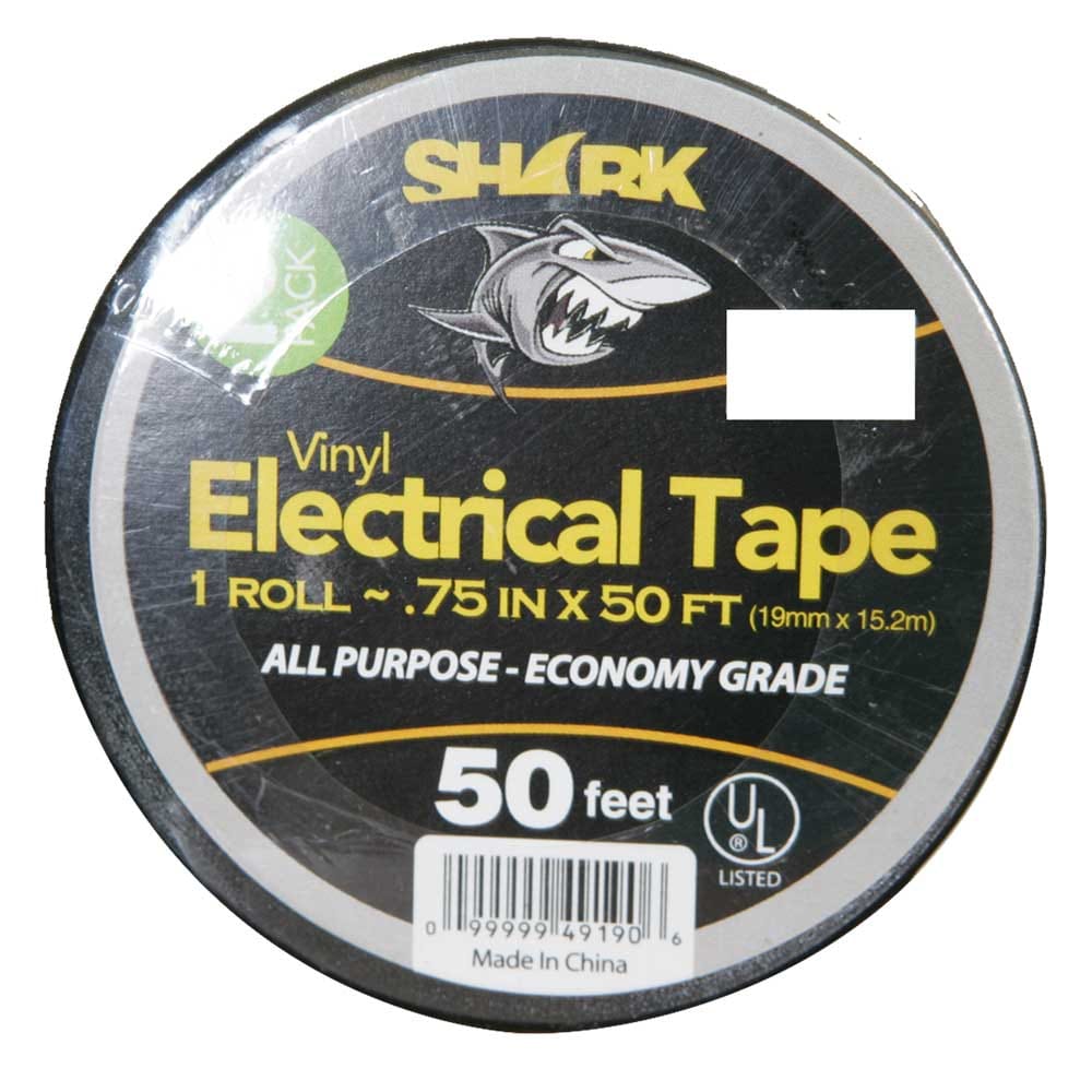 Shark Vinyl Electrical Tape, 3/4" x 50', 2 Pack