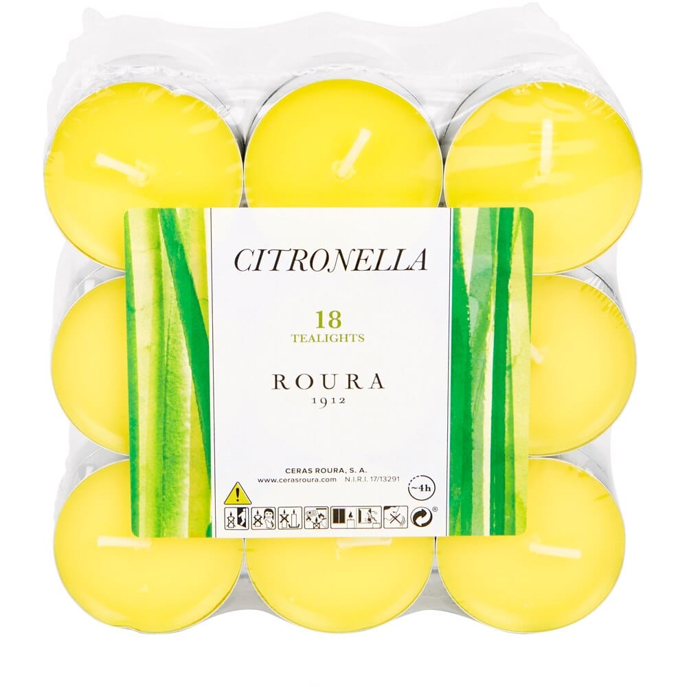 Citronella Tea Lights, 18 Pack