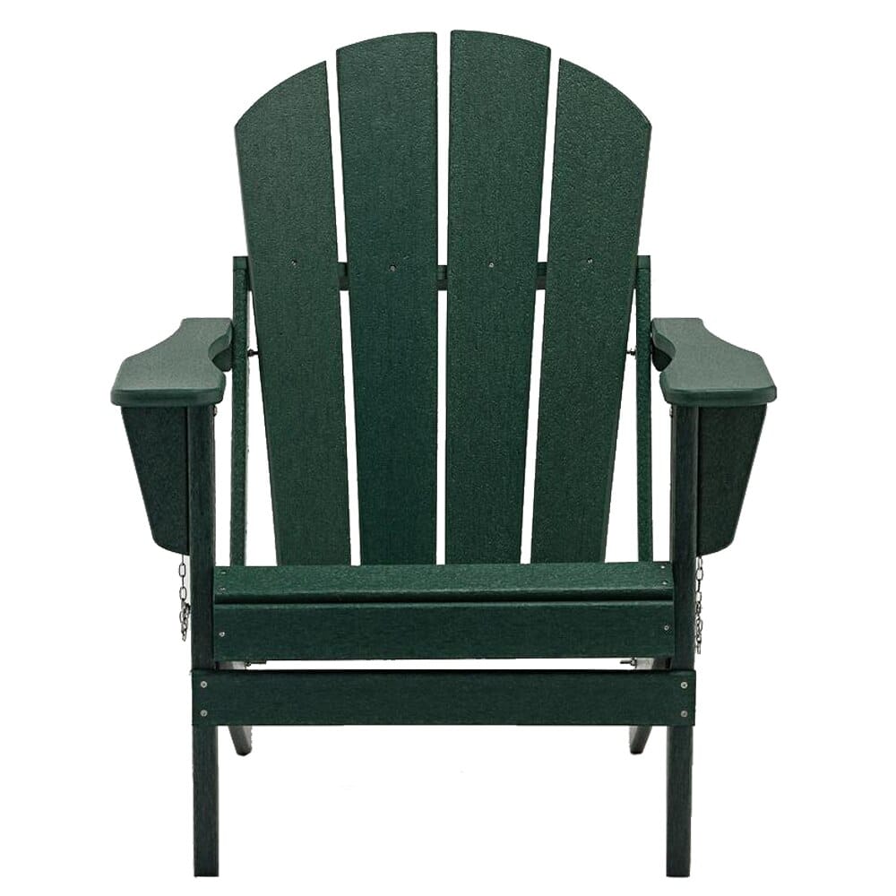 Folding All-Weather Adirondack Chair, Green