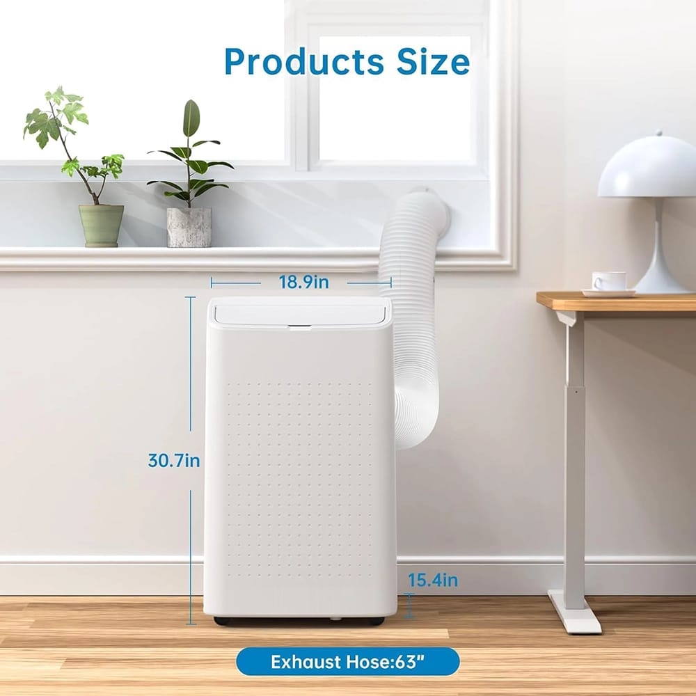 DENBIG 15,000 BTU ASHRAE Portable Air Conditioner, White