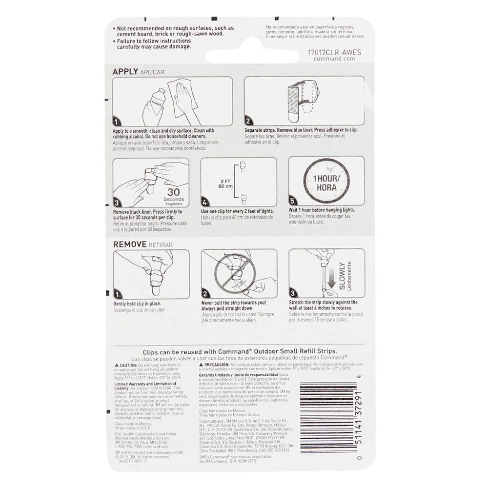 Command 3M Outdoor Light Clips, 13 Count