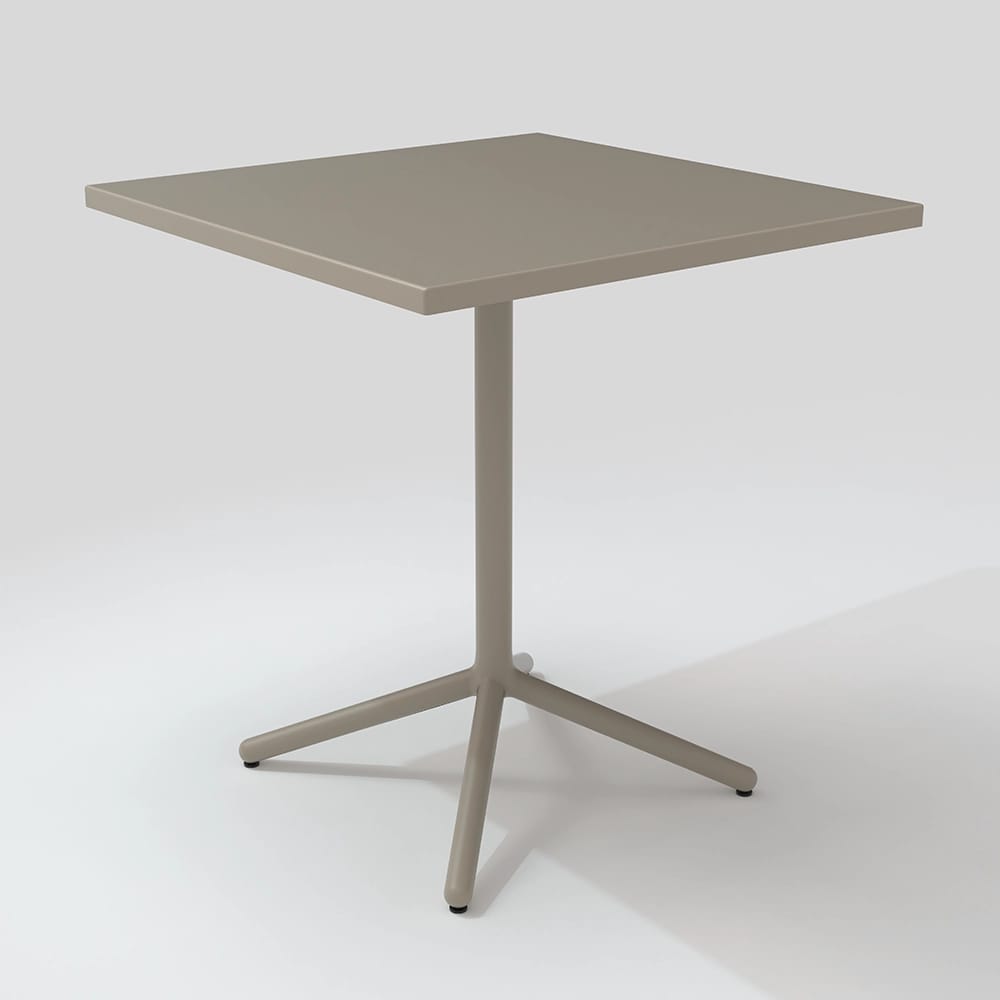 Maiori Aluminum Bistro Table, Light Taupe