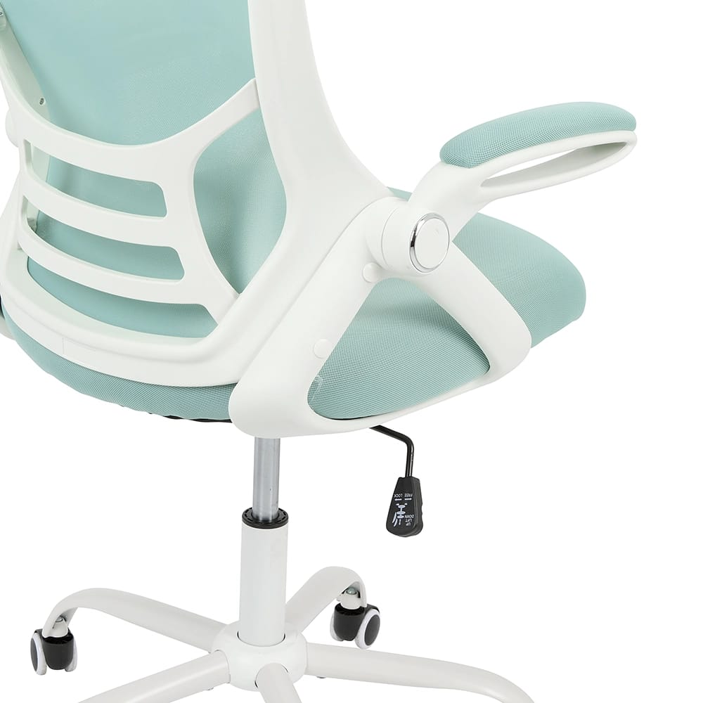 HYLONE Adjustable Ergonomic Office Chair, Teal/White