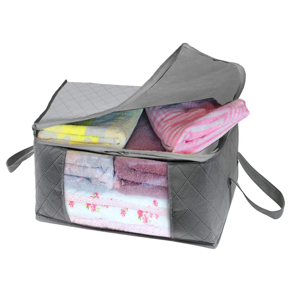 Woffit XL Foldable Storage Bag Organizers, Gray, 3 Pack