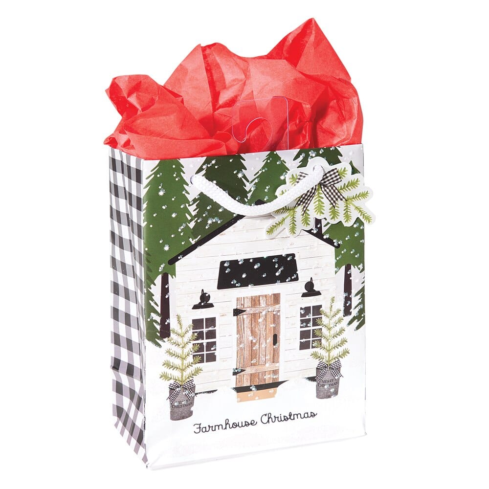 Small Farmhouse Christmas Gift Bags