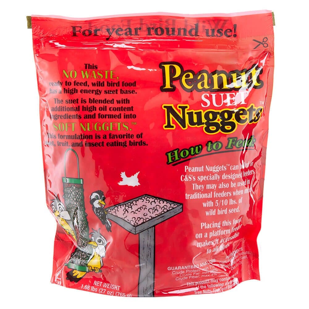 C&S Peanut Suet Nuggets Wild Bird Food, 27 oz