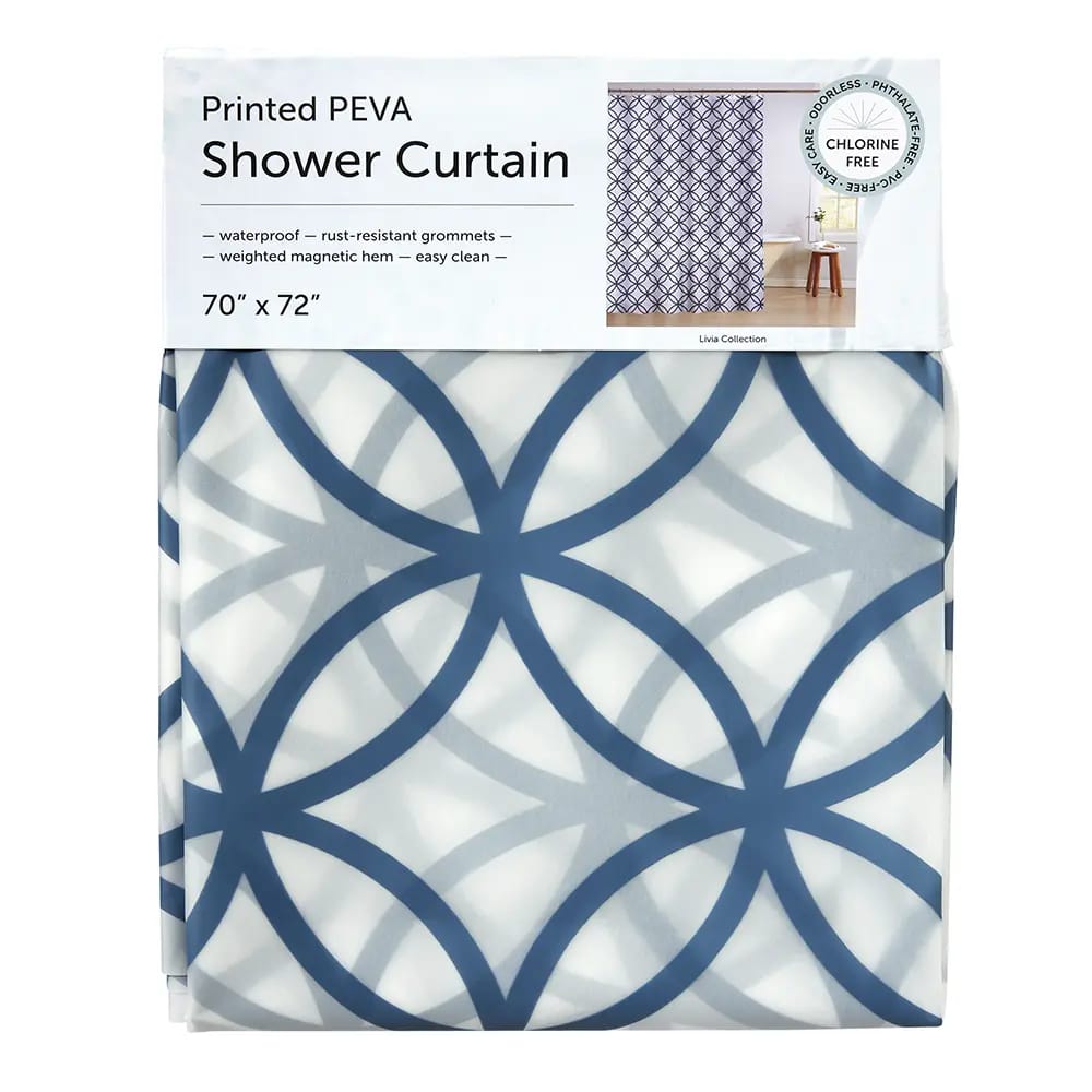 Printed PEVA Shower Curtain