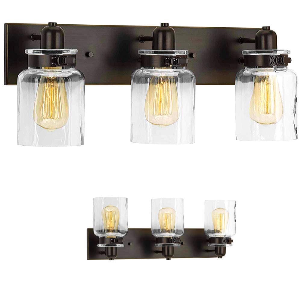 Bathroom 3-Light Fixture, Antique Bronze