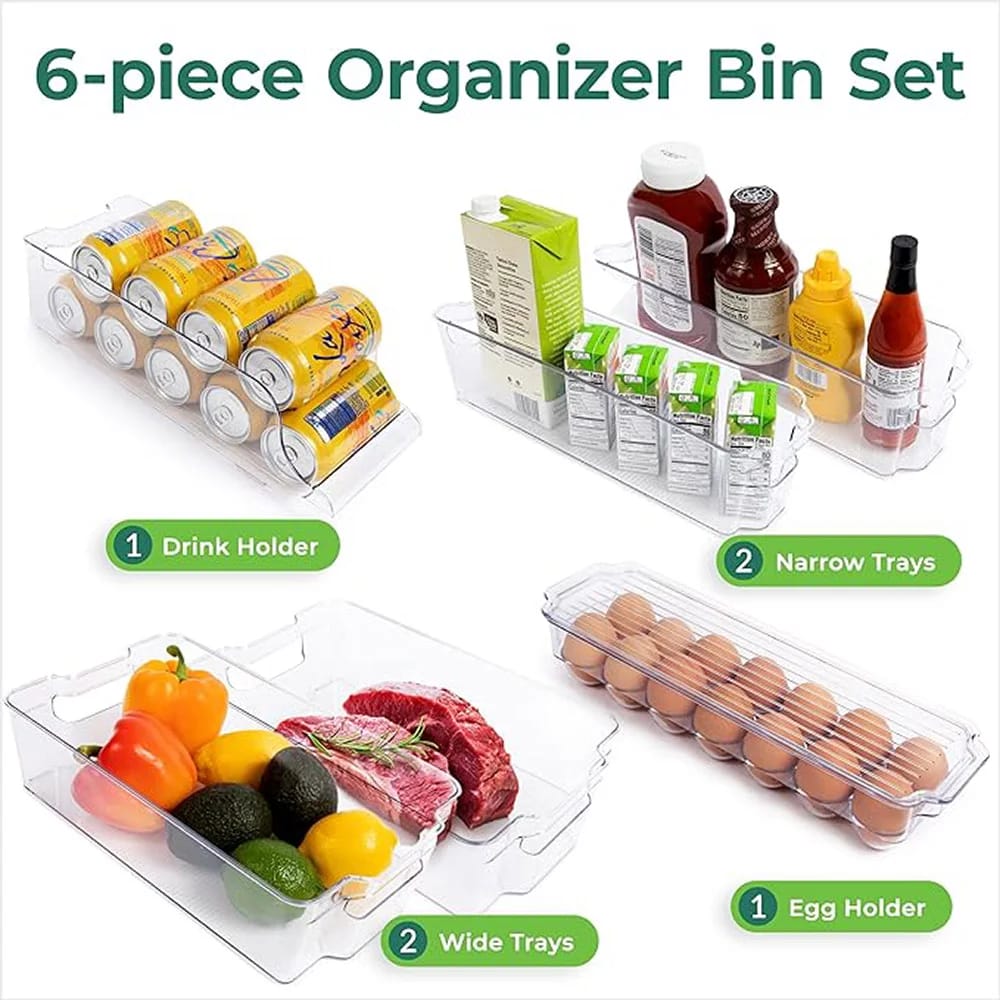 Greenco Refrigerator Organizer Bins