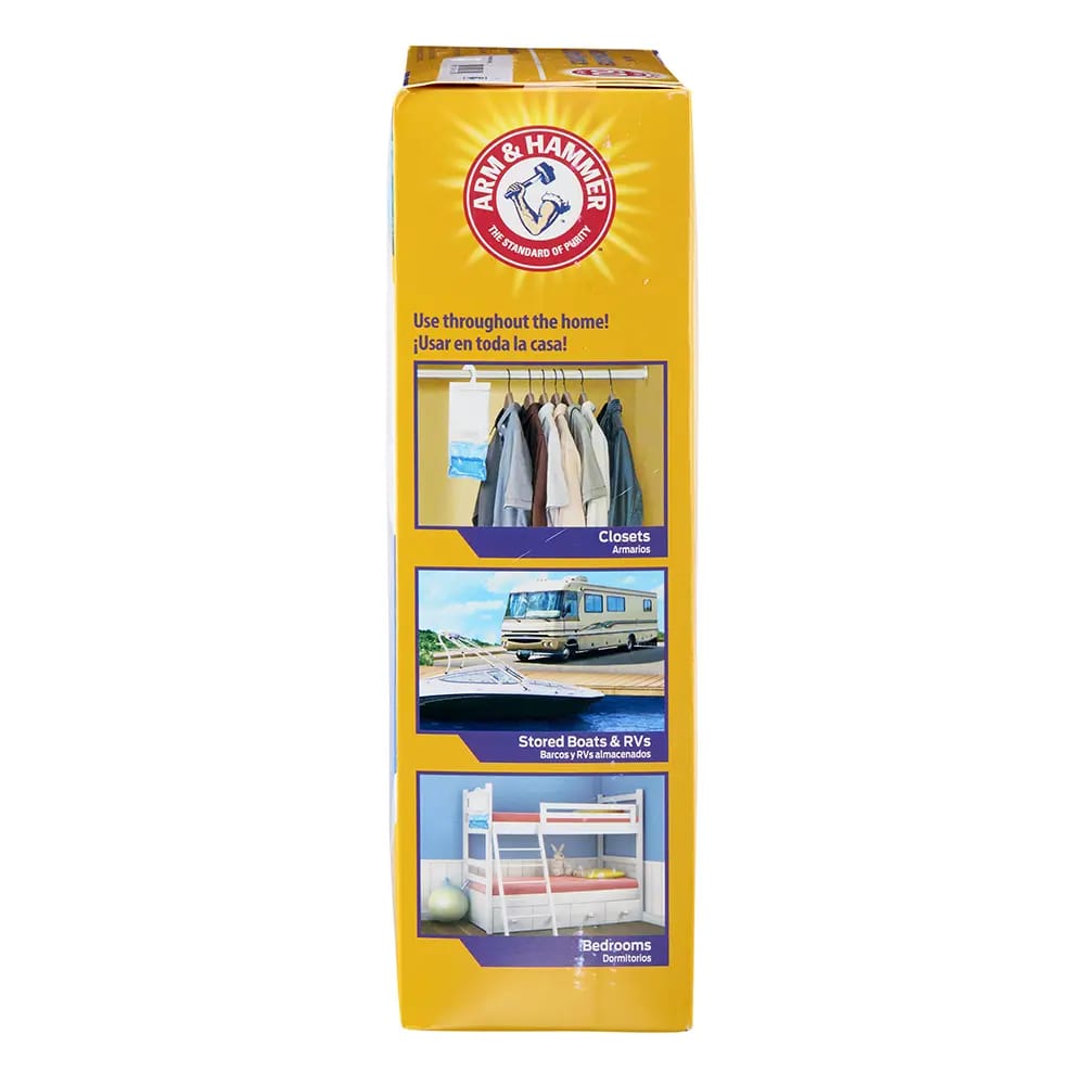 Arm & Hammer Hanging Moisture Absorber & Odor Eliminator, Clean Burst Scent, 2 pk