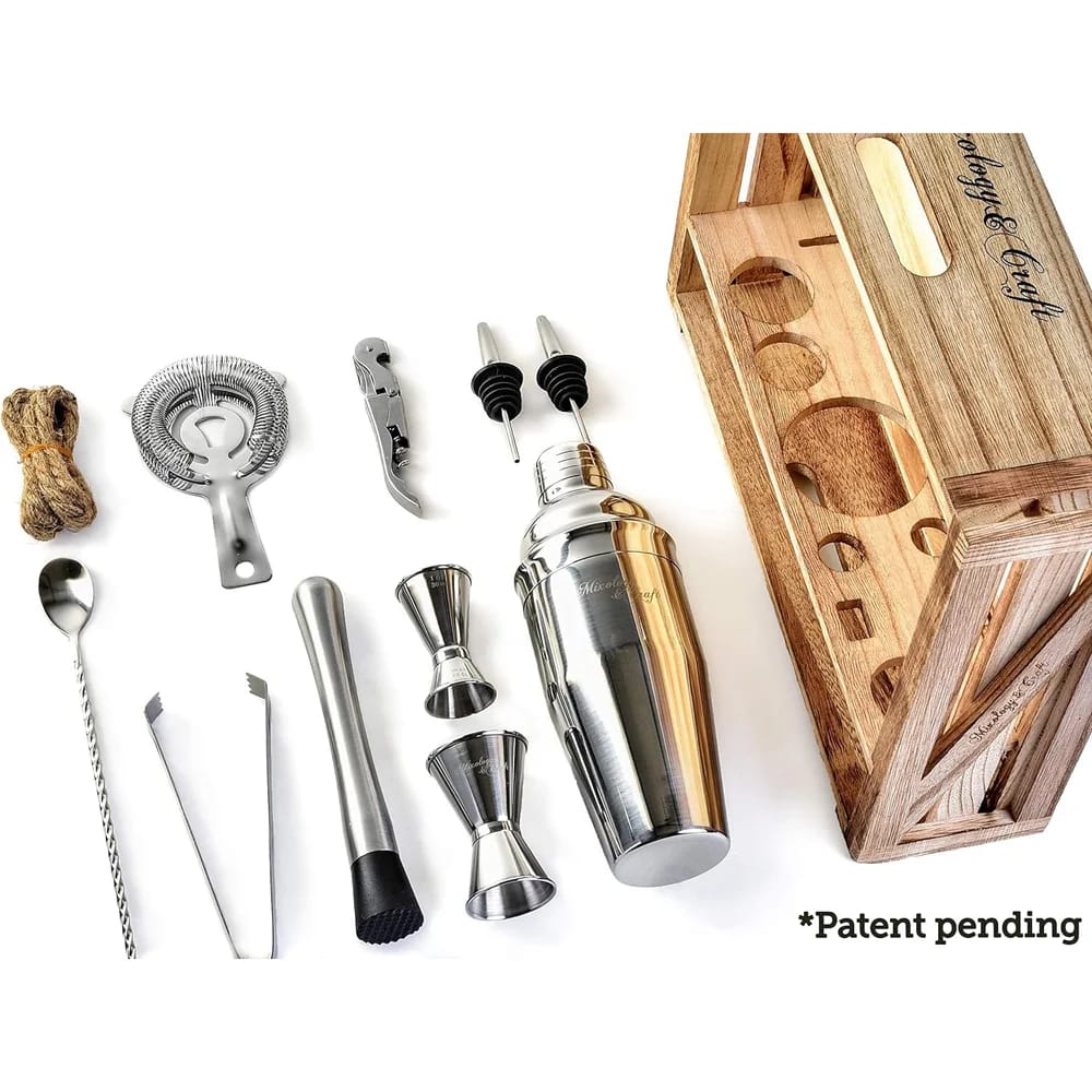 Mixology & Craft 11-Piece Bartender Kit, Silver