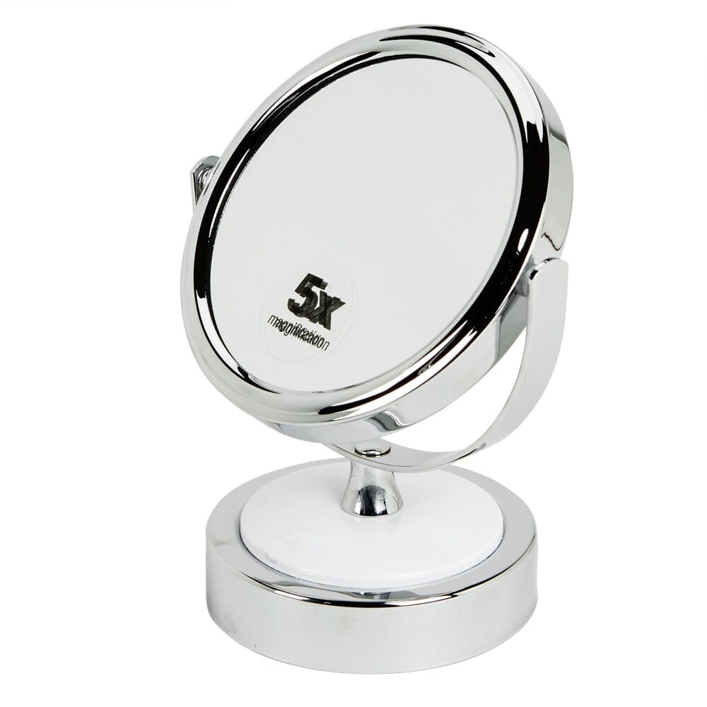 Double-Sided Tabletop Vanity Mirror, Chrome