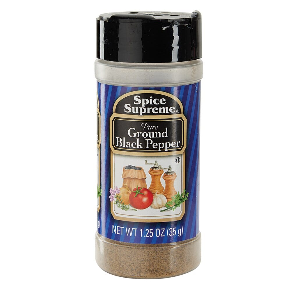 Spice Supreme Pure Ground Black Pepper, 1.25 oz