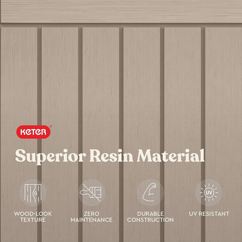 Keter Store-It-Out MIDI Outdoor Resin Storage Shed, Beige