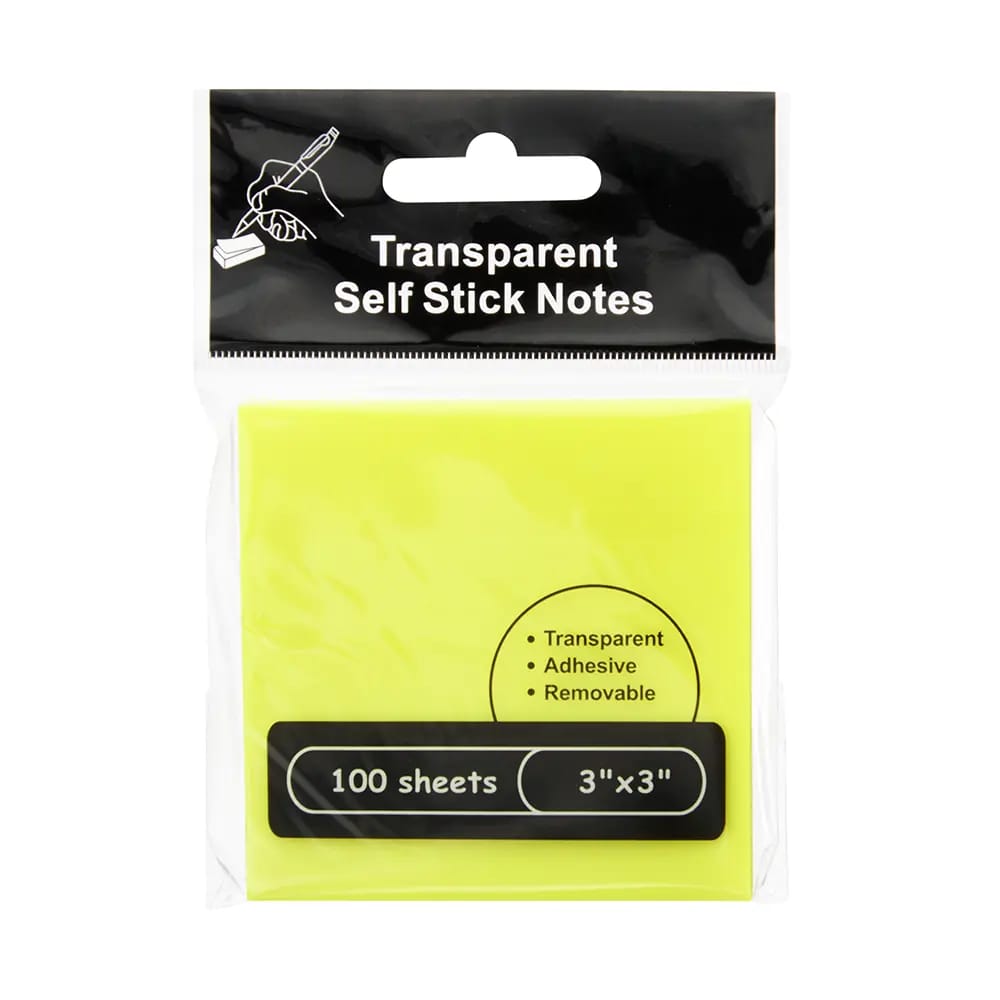 Transparent Sticky Notes, 100 ct.
