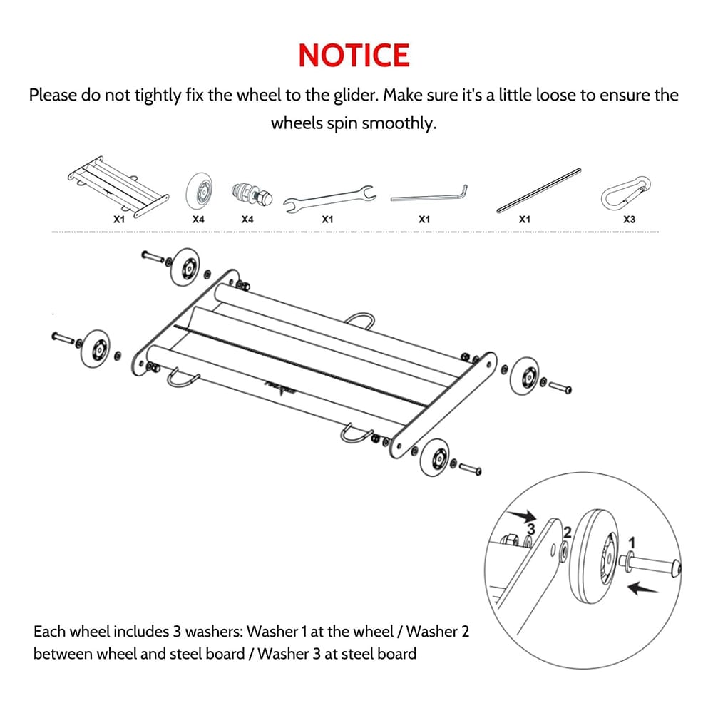 Yes4All Glute Hamstring Glider With Resistance Band
