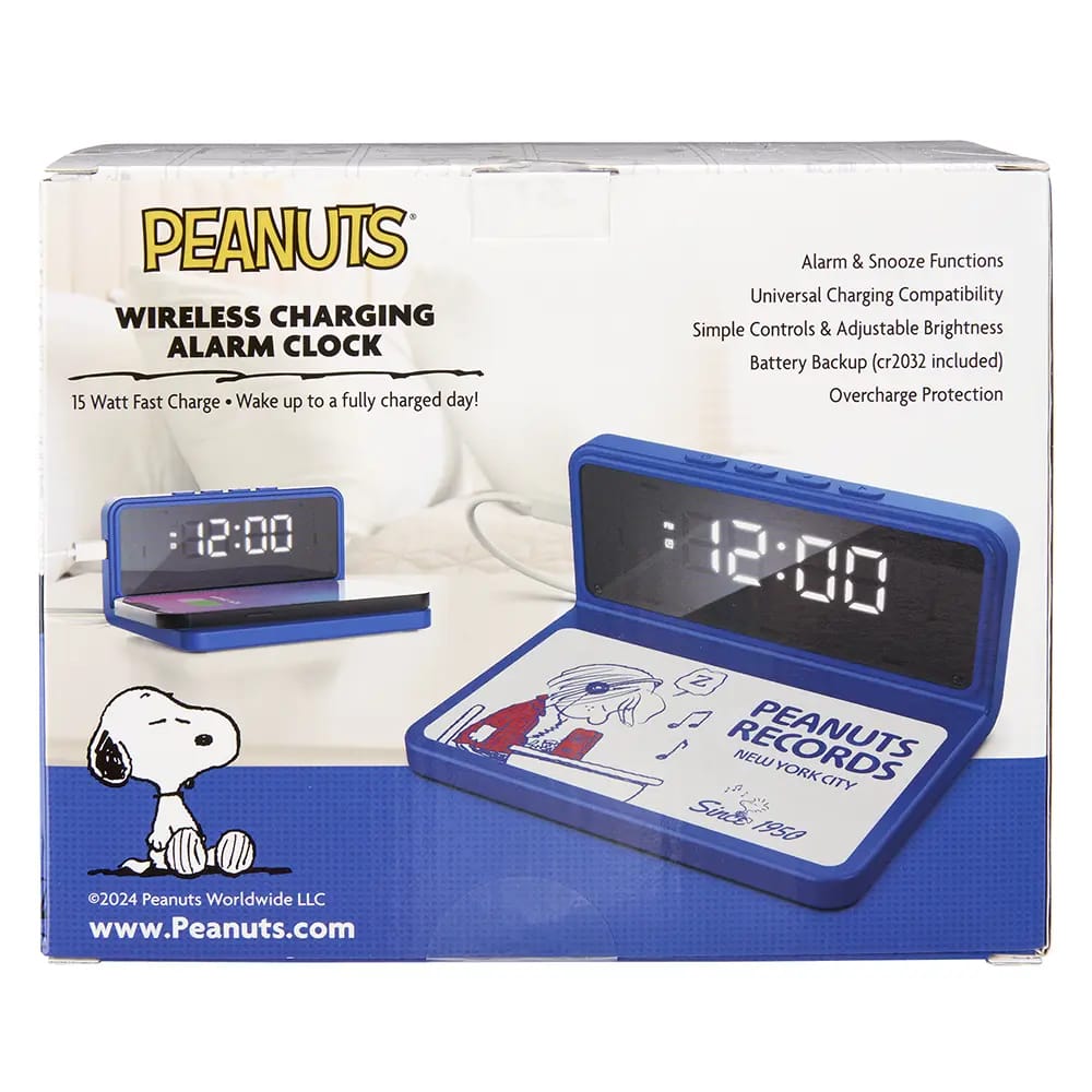 Peanuts Wireless Charging Alarm Clock