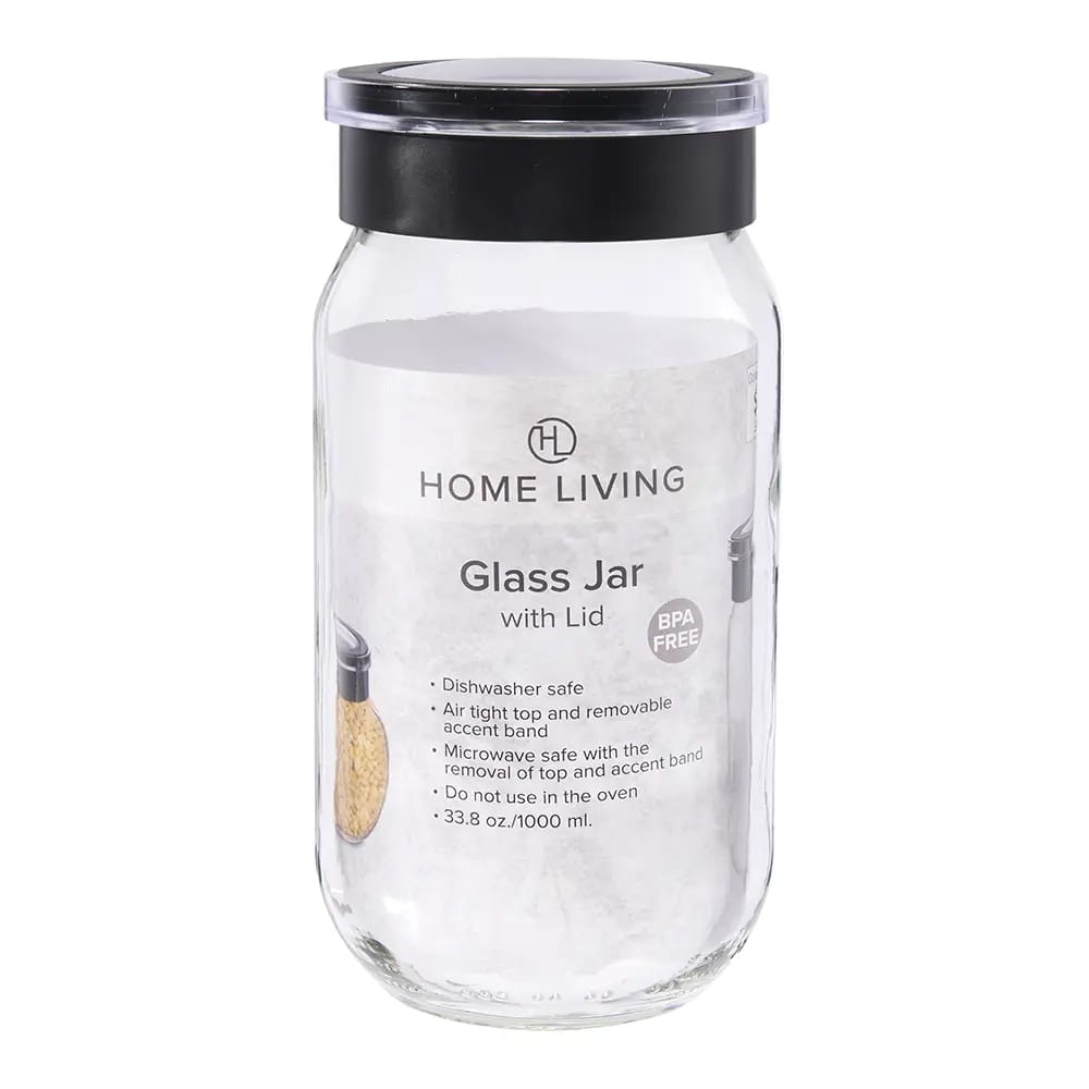 Home Living Glass Jar, 33.8 oz.