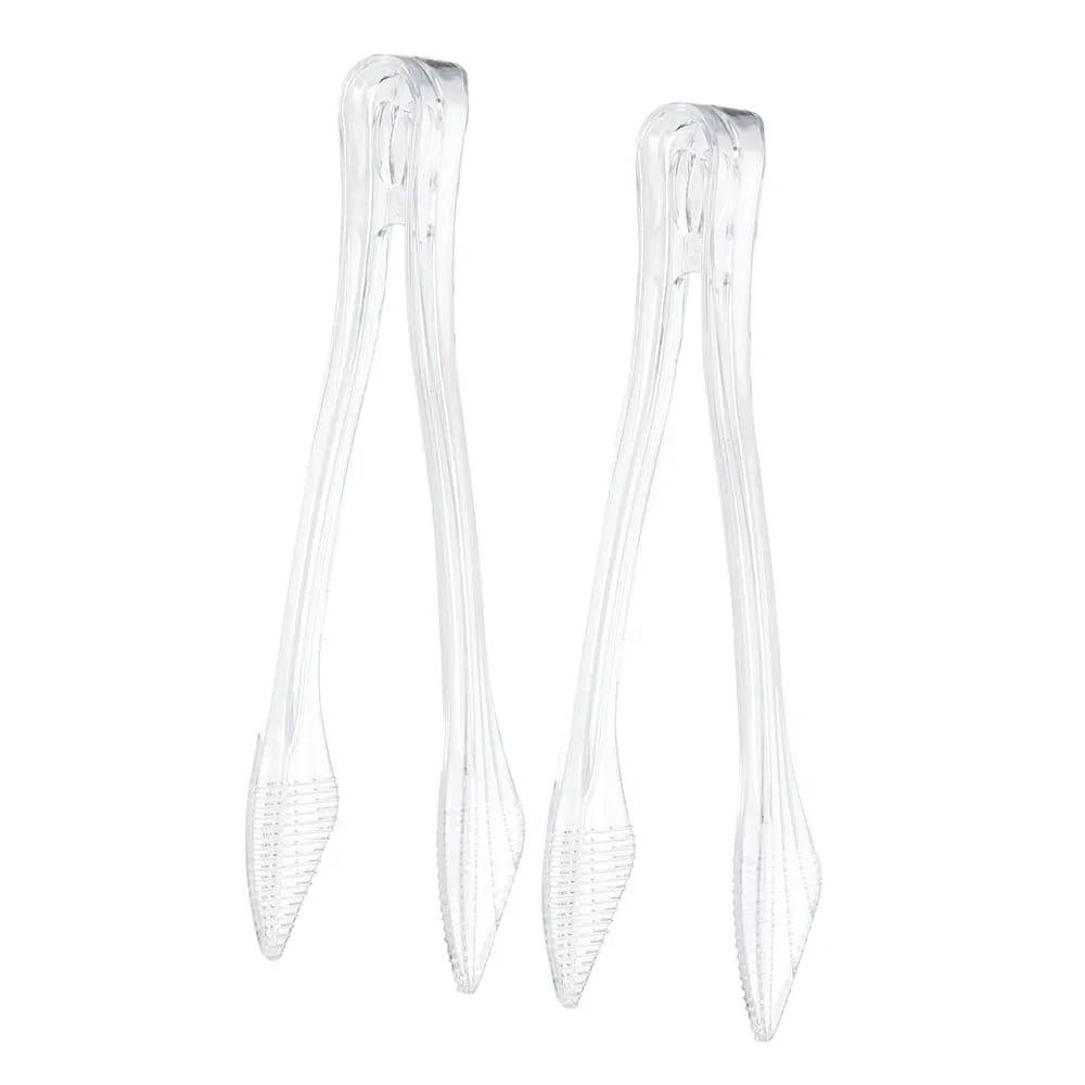 Smith & Callahan 6.5" Clear Plastic Tongs, 2 Count