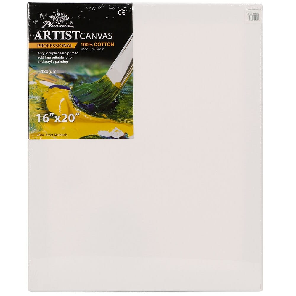 Phoenix Professional Artist Cotton Canvas, 16" x 20"