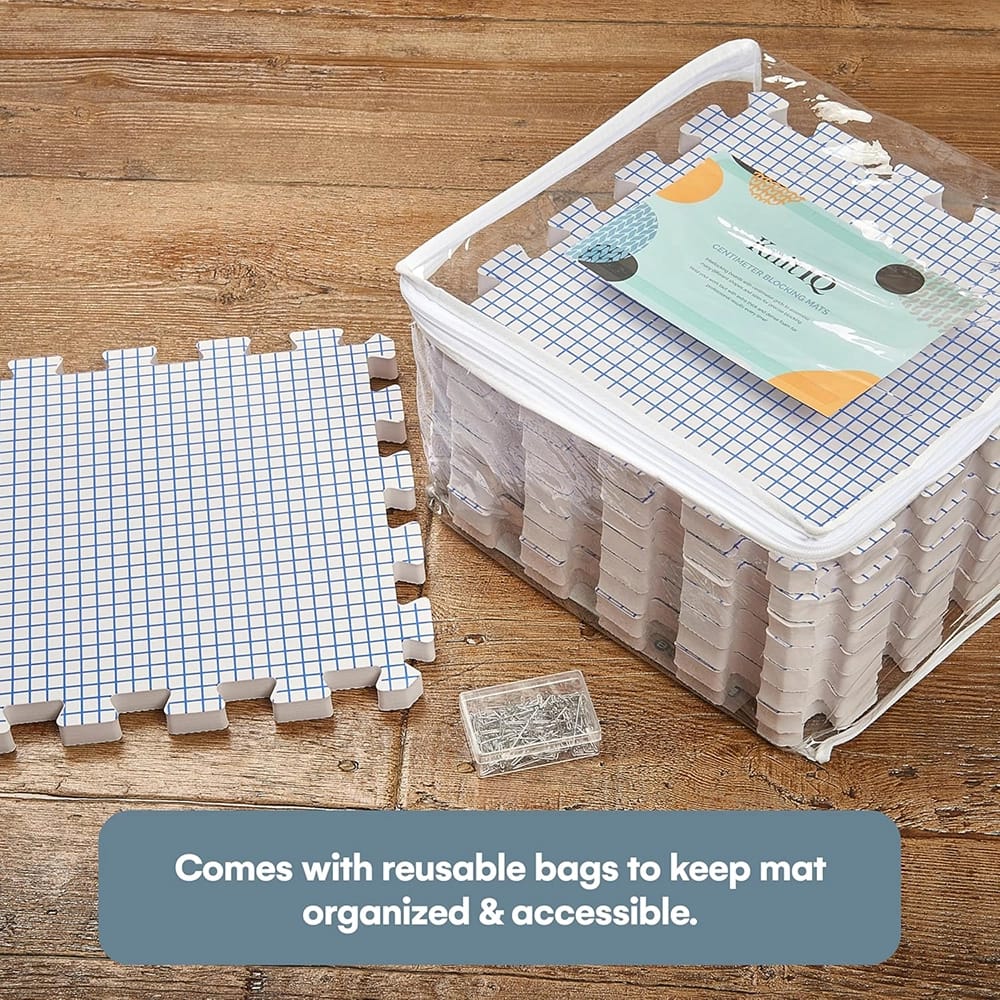 KnitIQ Centimeter Blocking Mats, Pack of 9