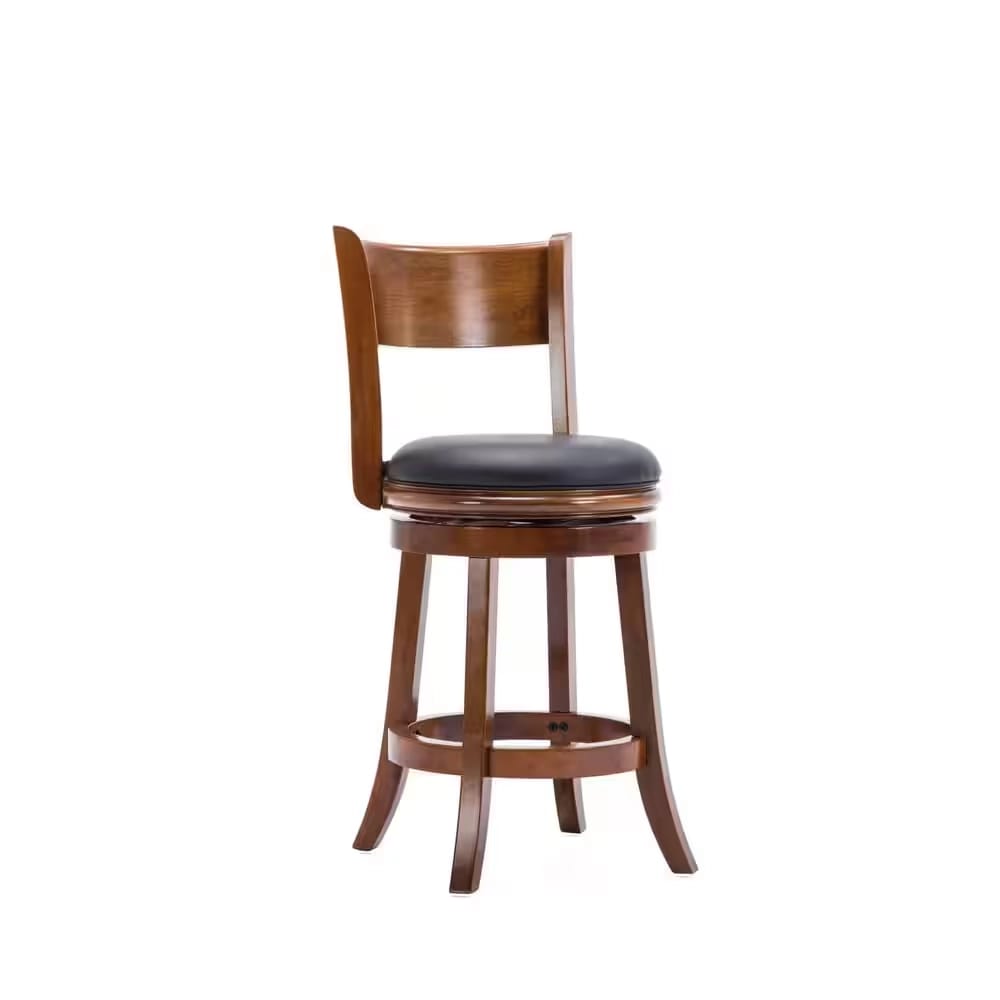 Boraam Industries 24" Counter Height Swivel Bar Stool, Walnut
