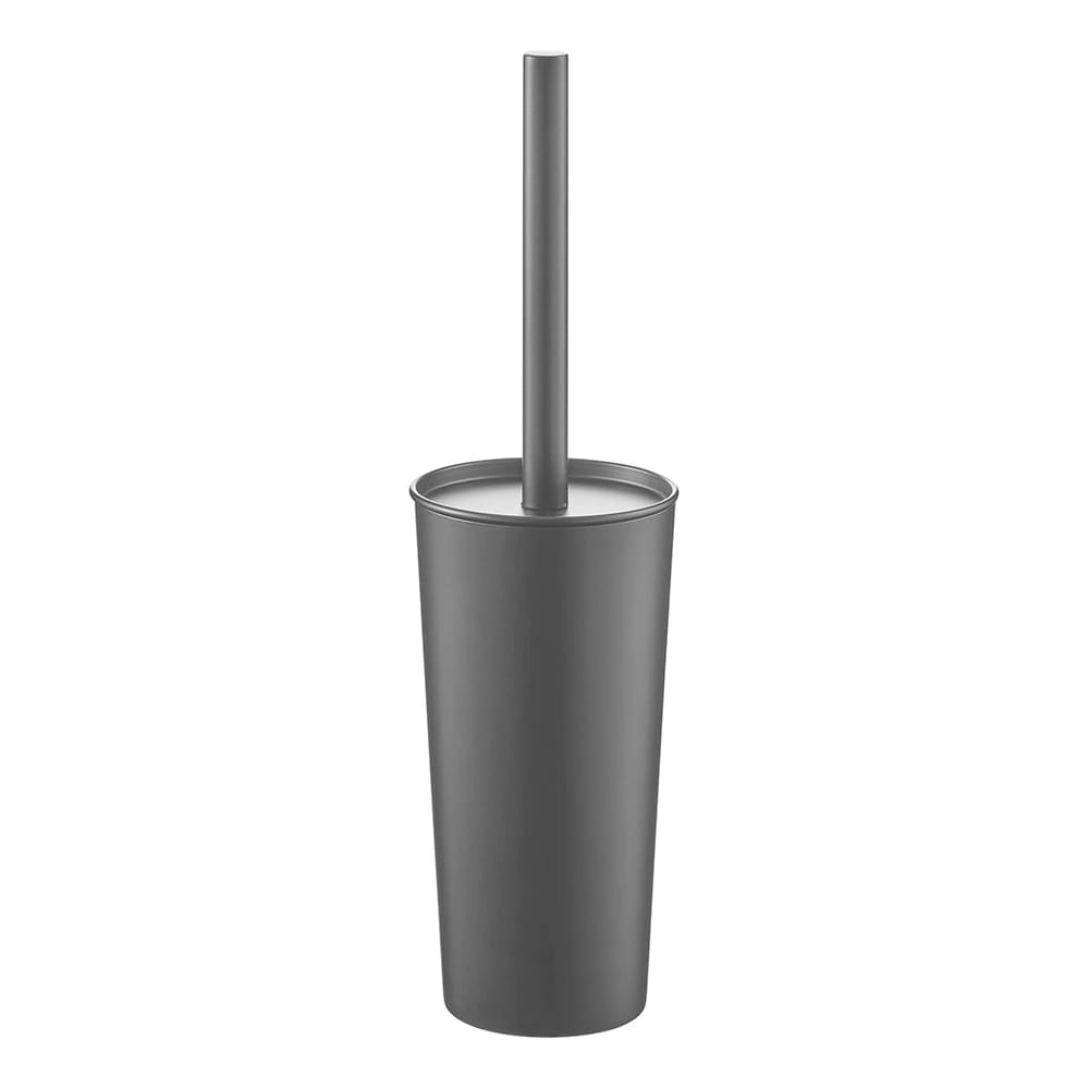 mDesign Stainless Steel Toilet Brush Set, Graphite