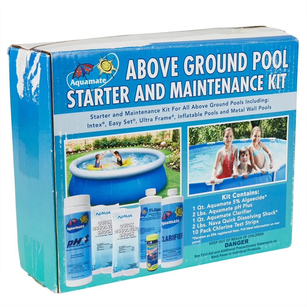 Aquamate Above Ground Pool Starter and Maintenance Kit, 5-piece