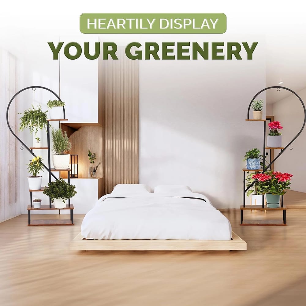 Idzo Heart Shaped Metal Plant Stand