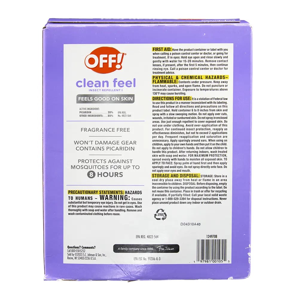 OFF! Clean Feel Insect Repellent, 2pk, 9 oz.
