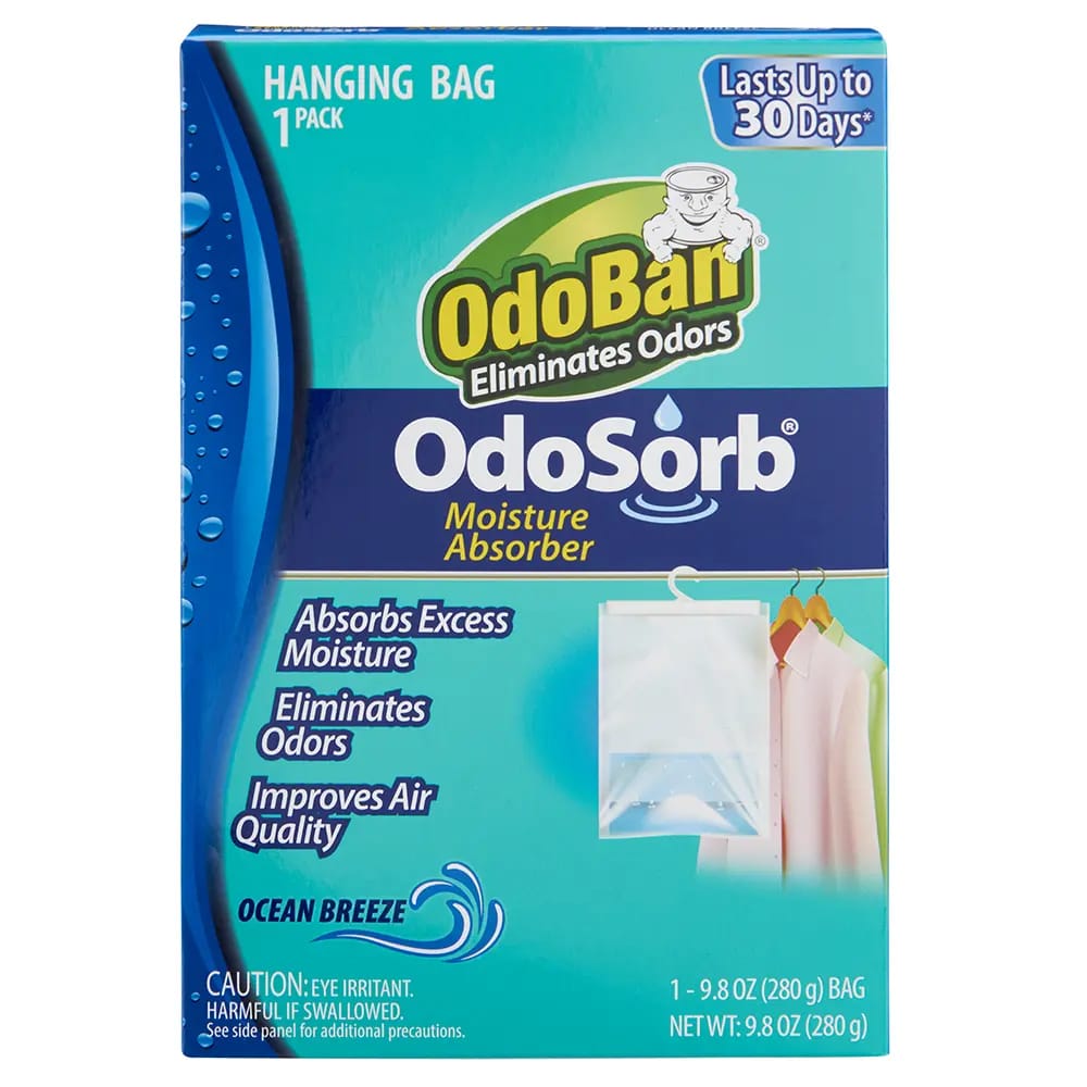 OdoBan OdoSorb Hanging Moisture Absorber Bag, 9.8 oz