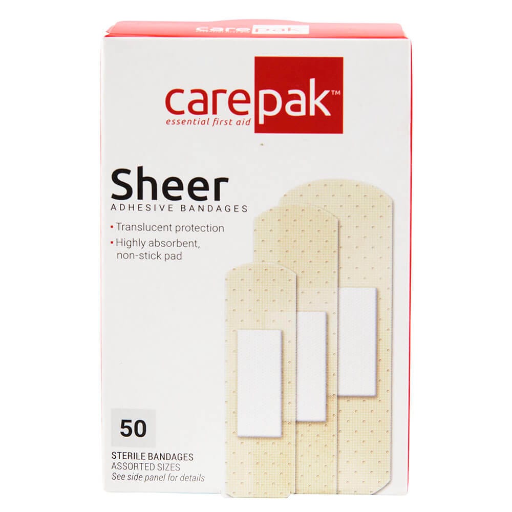 carepak Sheer Adhesive Bandages, 50 Count