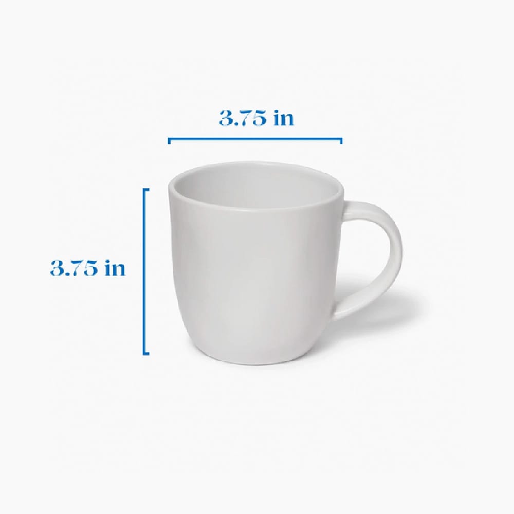 Leeway Mug, Solid White, Set of 4
