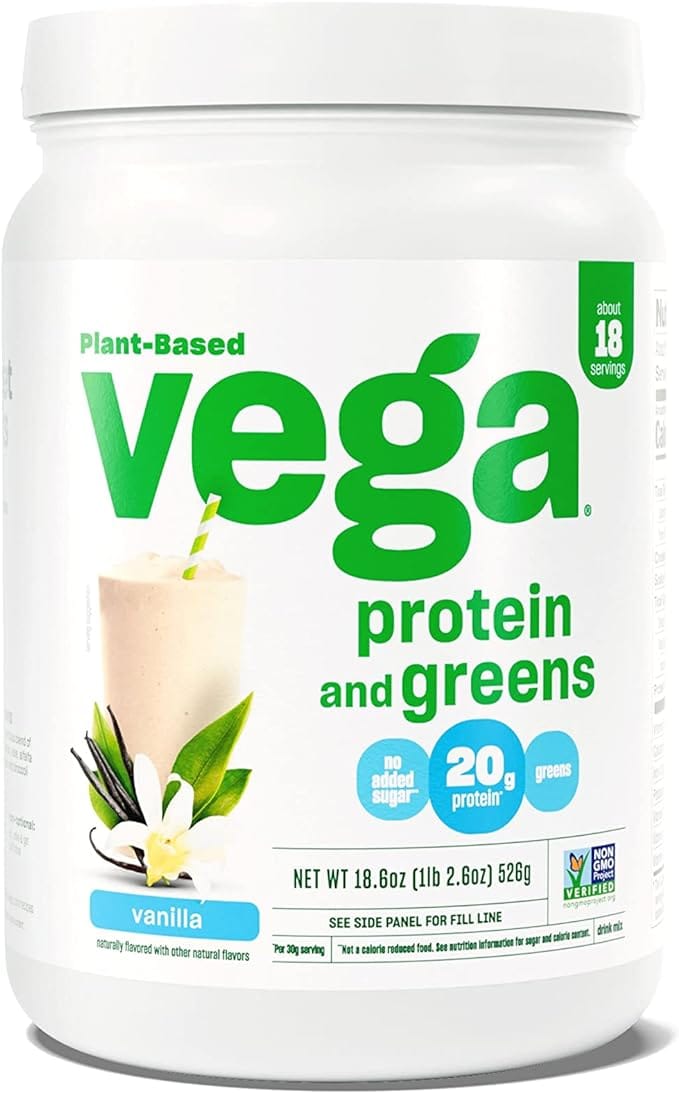 Vega Protein & Greens Powder Vanilla, 18 oz