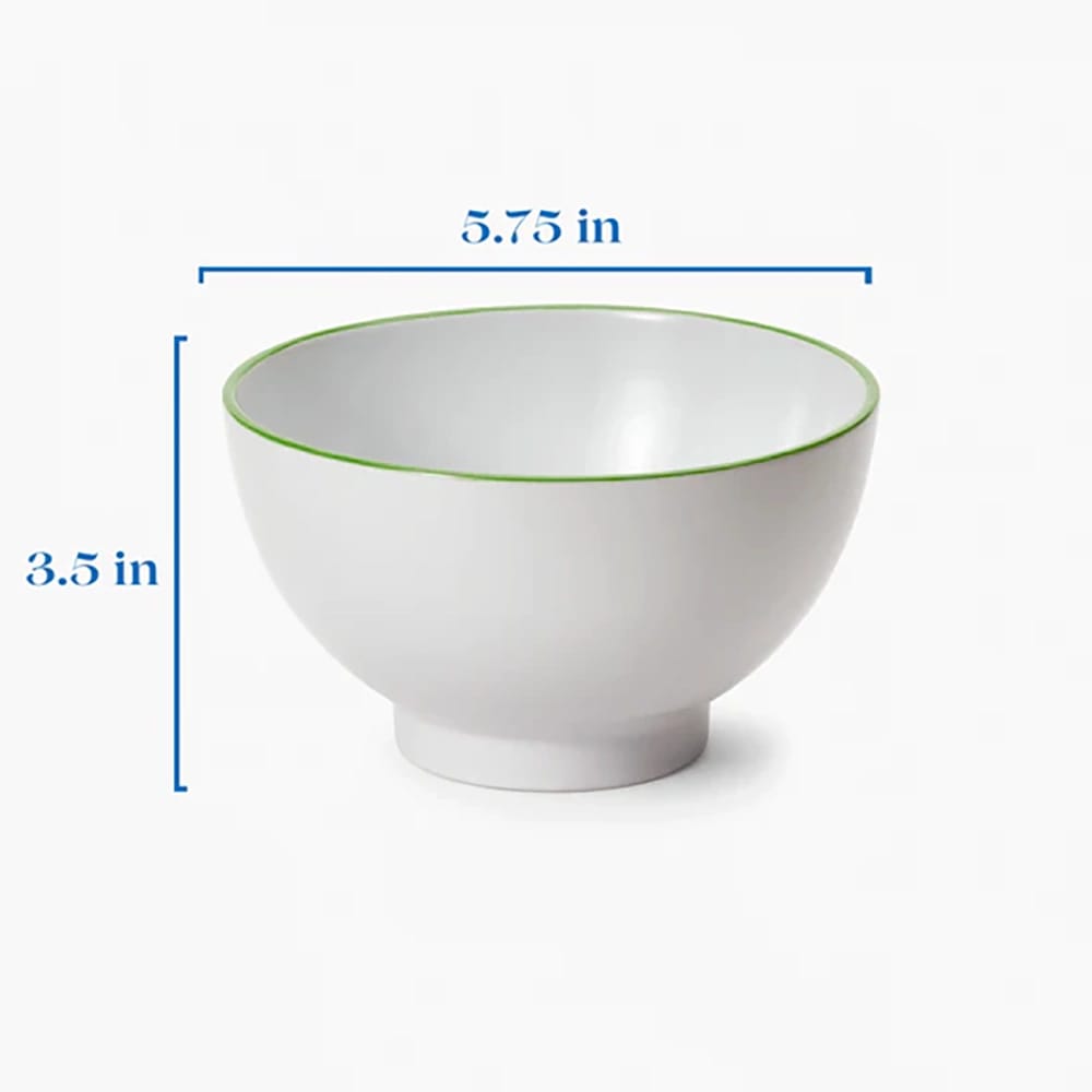 Leeway Bowl, Green Stripe, Set of 4