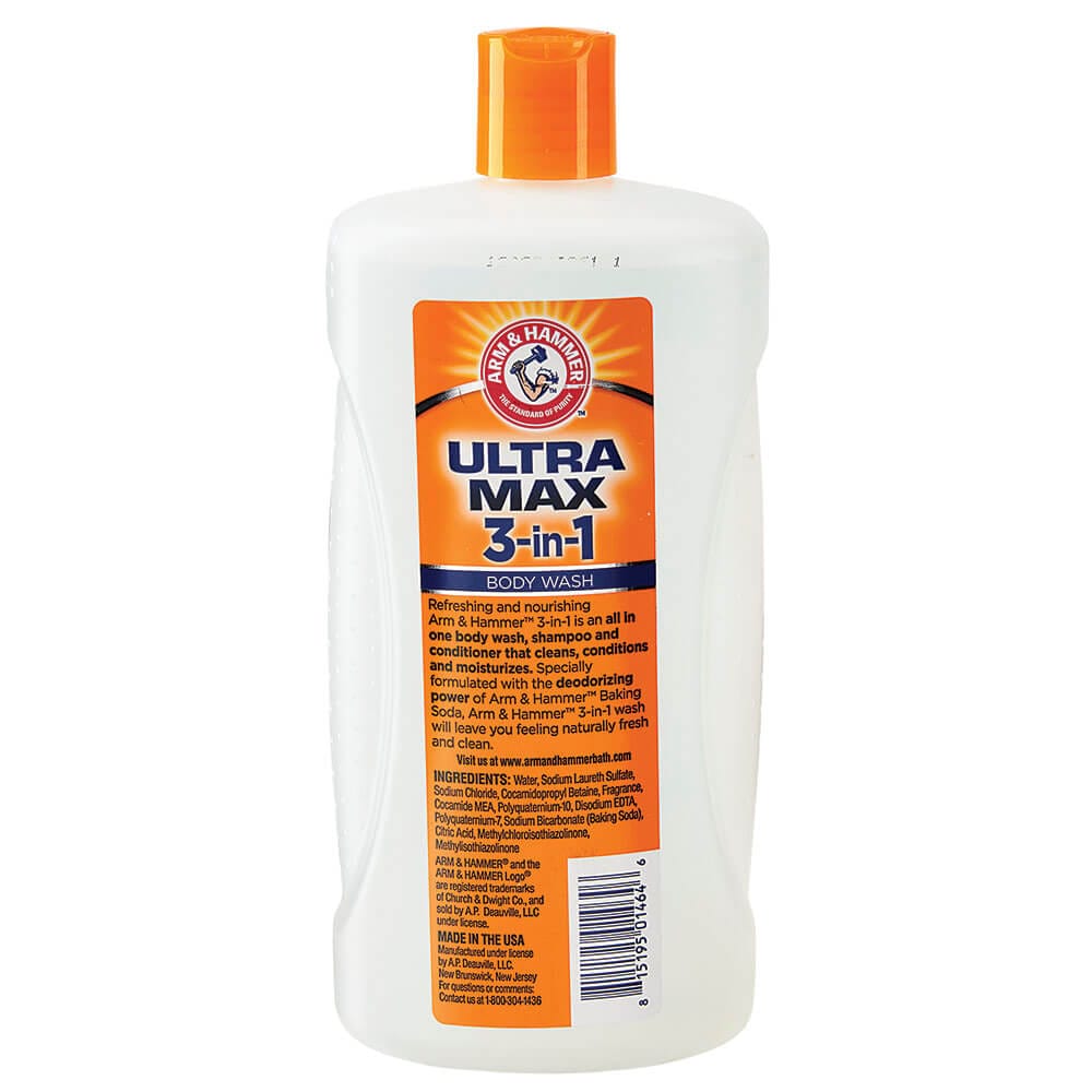 Arm & Hammer Cool Water Scent Ultra Max 3-in-1 Body Wash, 32 oz