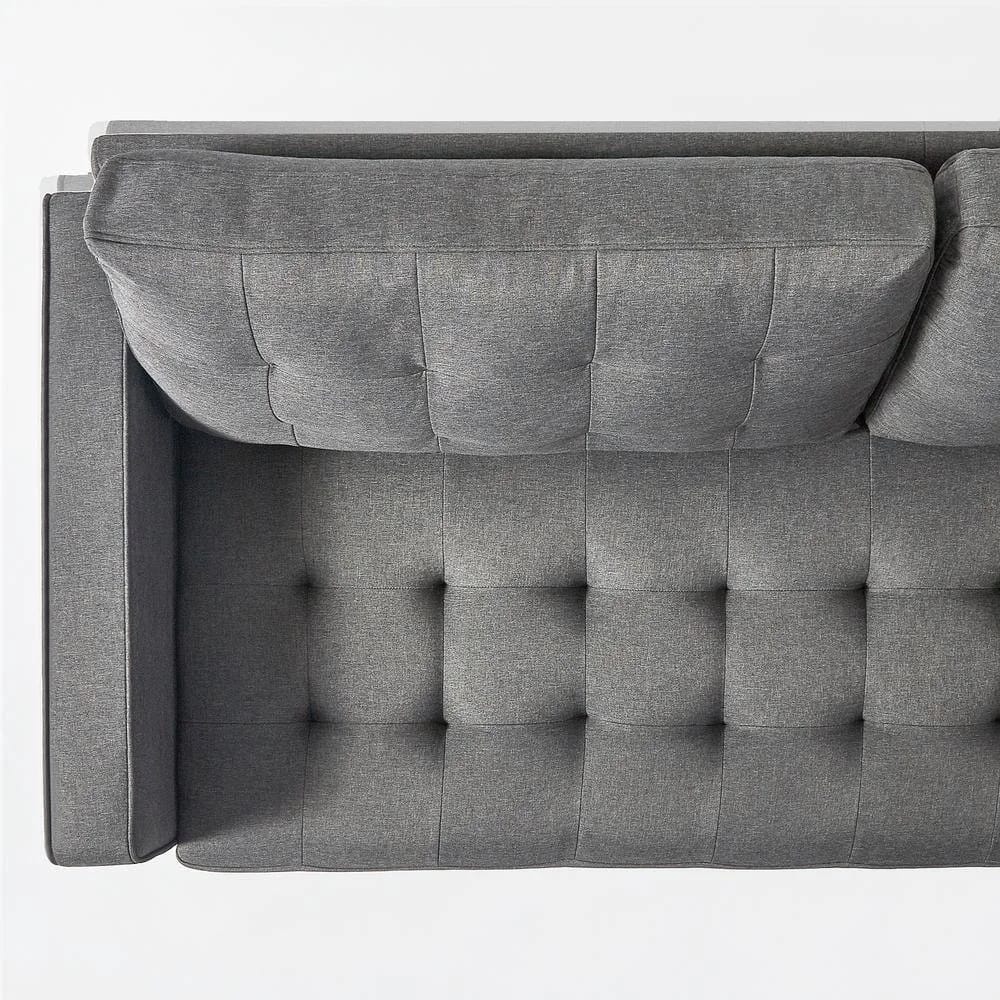 Zinus Benton 3-Seat Upholstered Sofa, Dark Gray