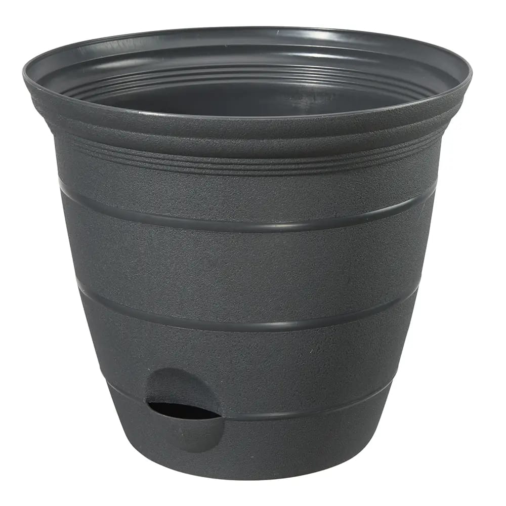 Plant Spa Self Watering Planter, Charcoal, 8"