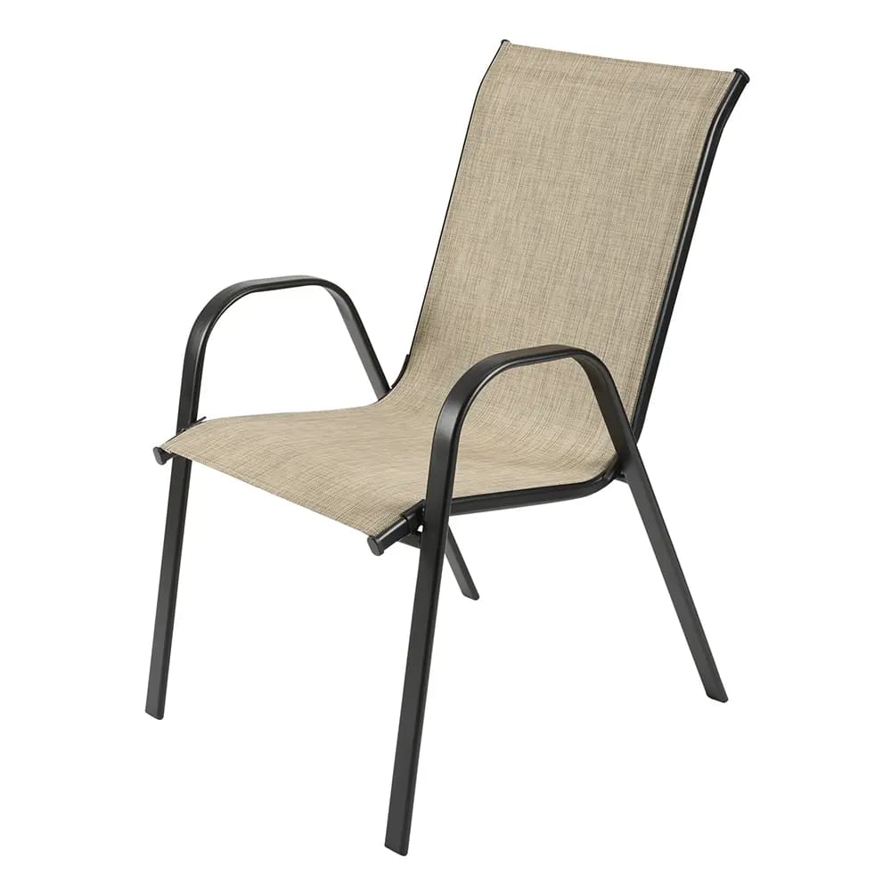Steel Sling Patio Chair, Beige