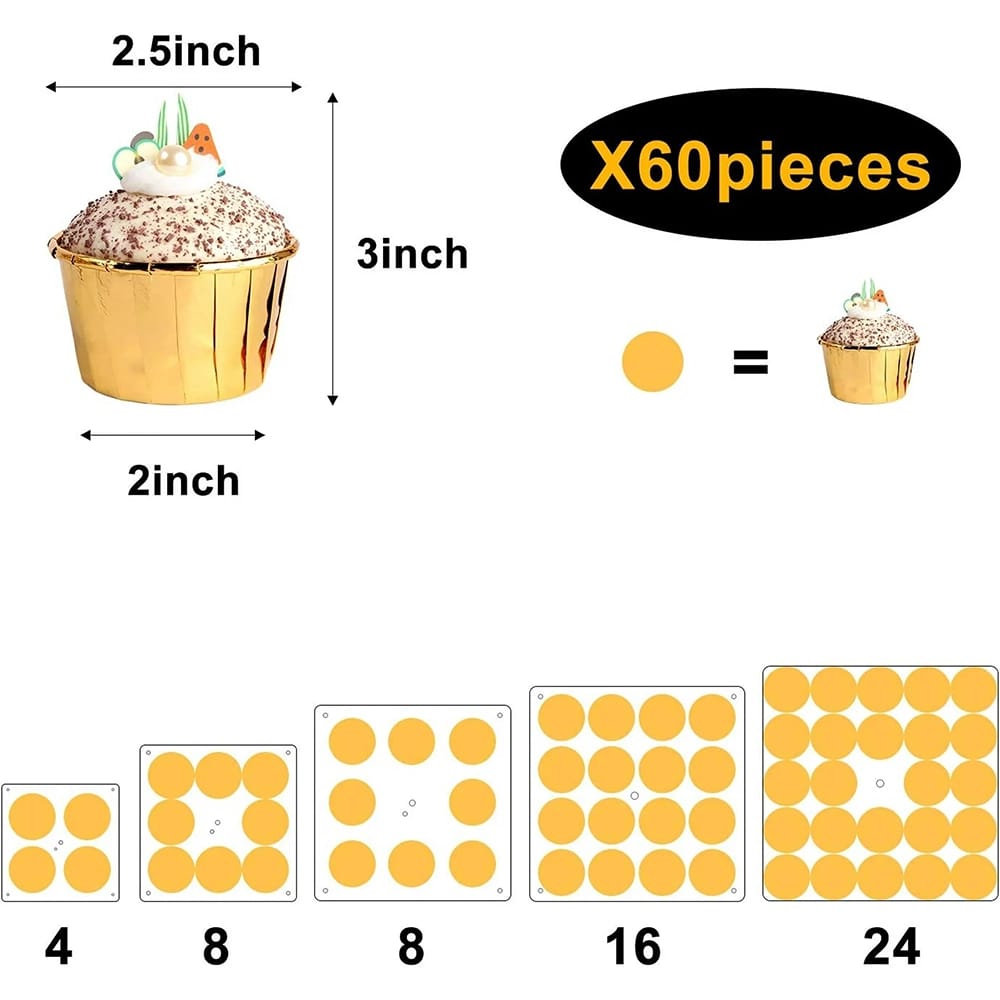 Vdomus 5-Tier Acrylic Cupcake Tower with LED Lights