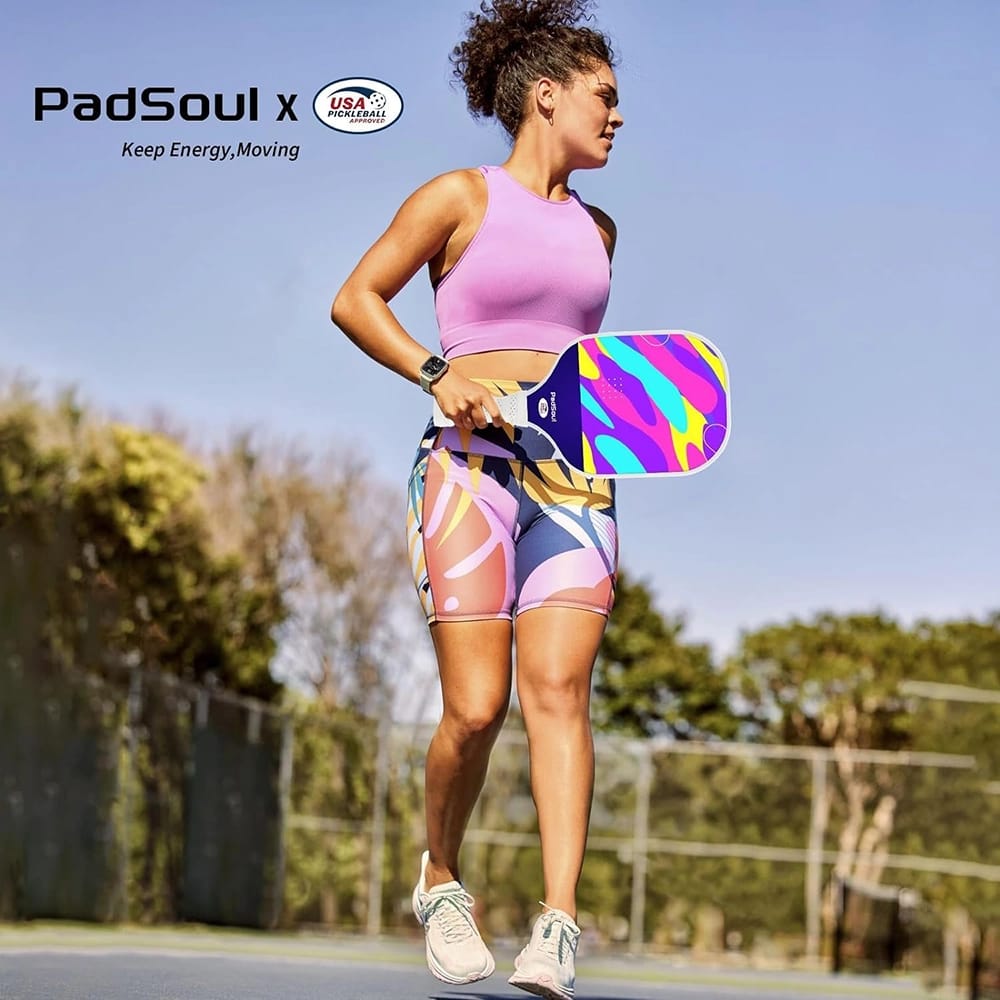PadSoul Carbon Fiber Pickleball Paddle Set, Multi-Color