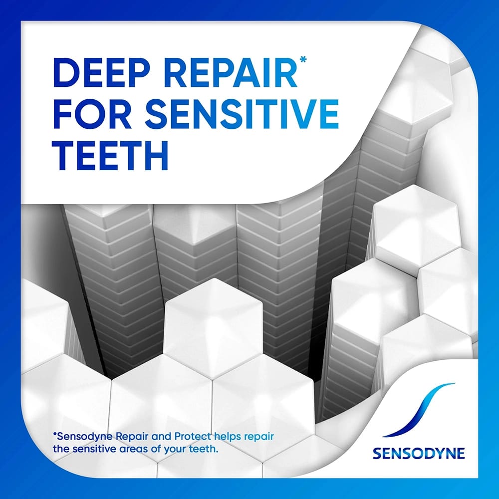 Sensodyne Repair & Protect Deep Repair Whitening Toothpaste, 3.4 oz., 12 Pack
